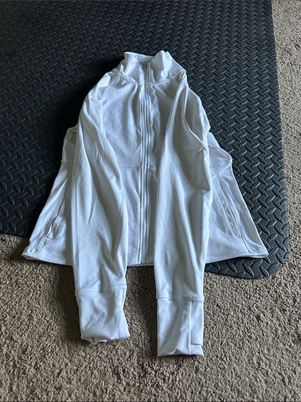 Women's White Zip-Front Active Jacket